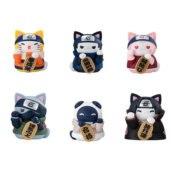 Mega Cat Project NARUTO Nyaruto! Lucky Cat FORTUNE BOX 6 delar Megahouse