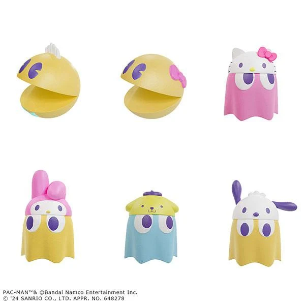 Pacman x Sanrio-karaktärer Chibi-samlarfigur Vol. 1 BOX 6-delar Megahouse