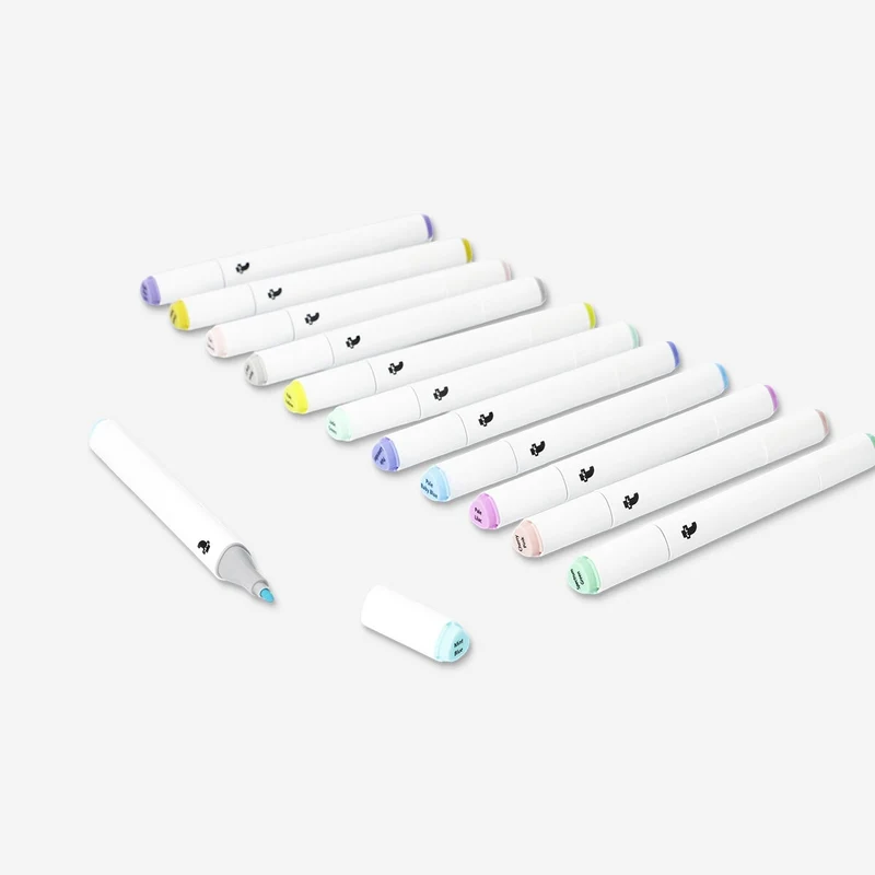 Twin markers pastel shades - 12 pcs