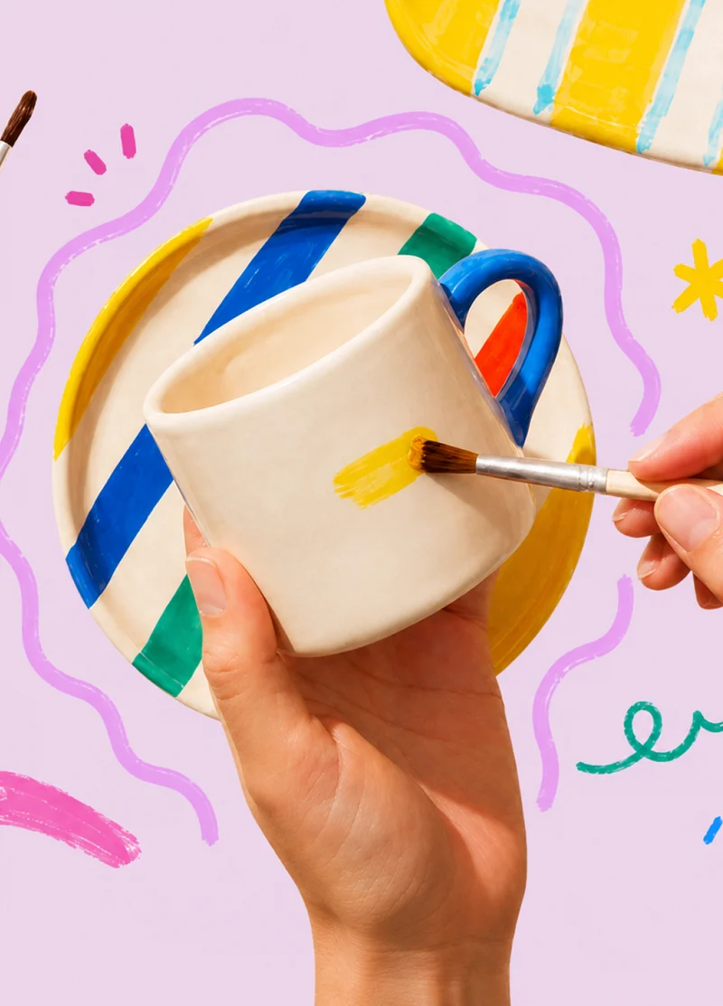 DIY mug with saucer - 280 ml
