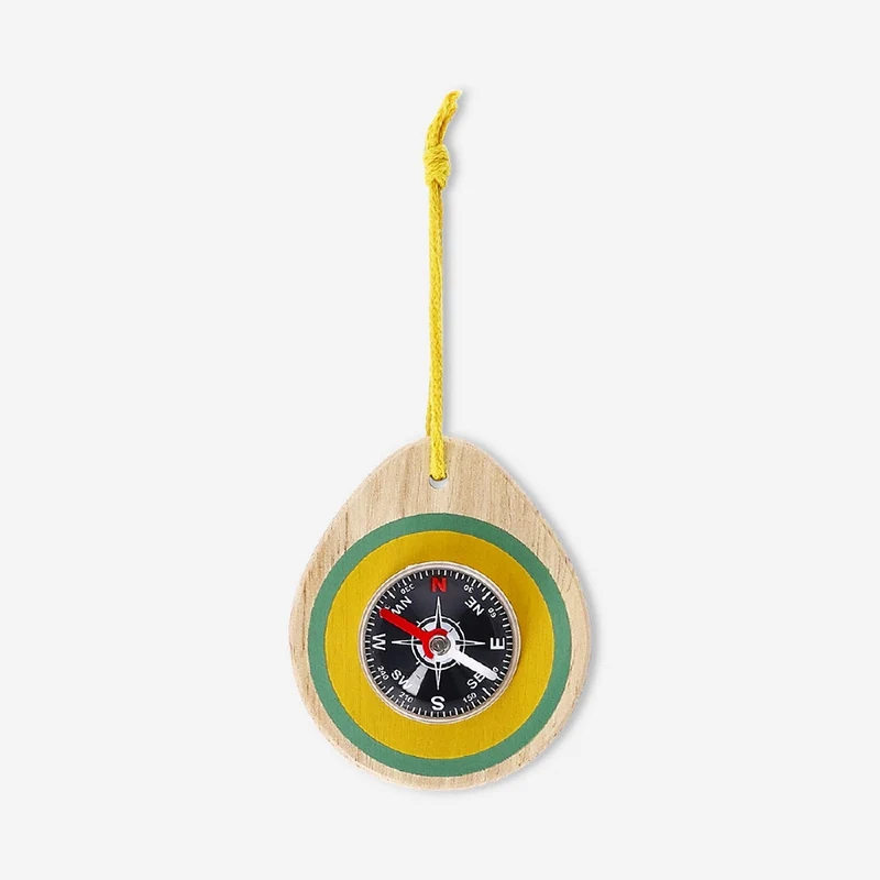 Wooden toy compass