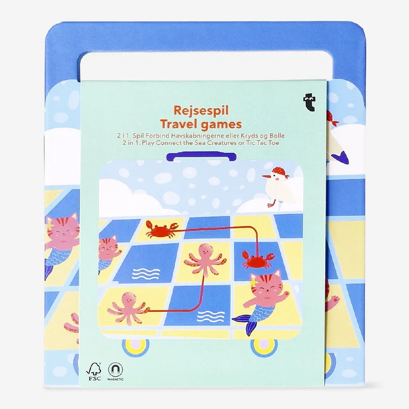 2 in 1 travel games - Connect the Sea Creatures or Tic Tac Toe