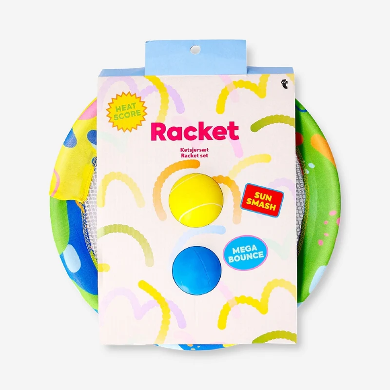 Racket set with balls