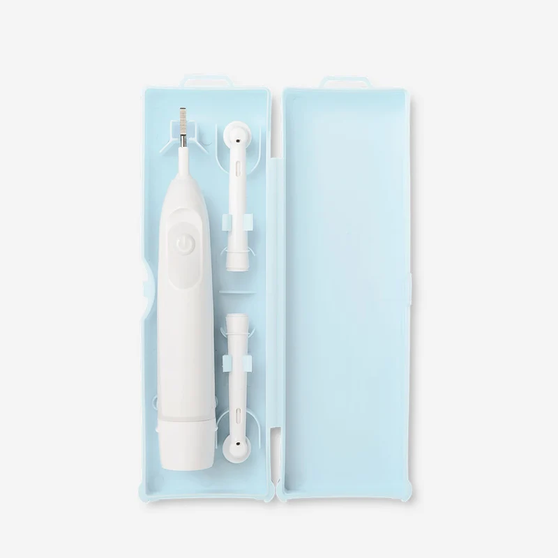 Blue toothbrush case as suitcase