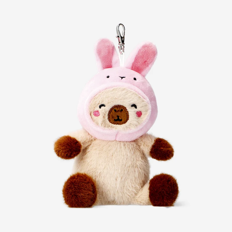 Key ring - Capybara dressed as bunny