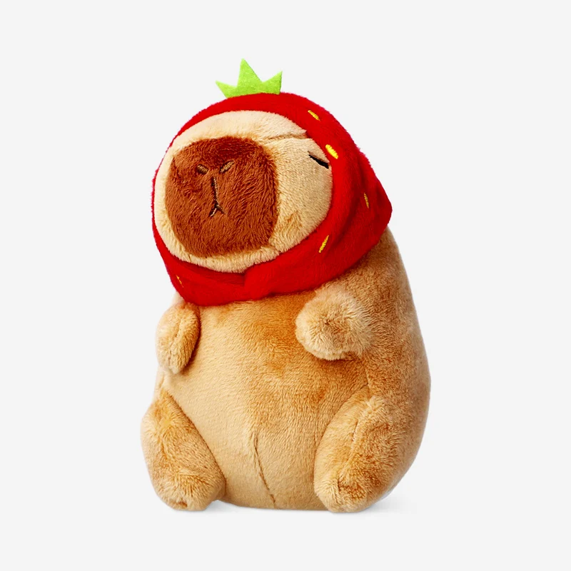 Plush toy - Capybara with strawberry hat