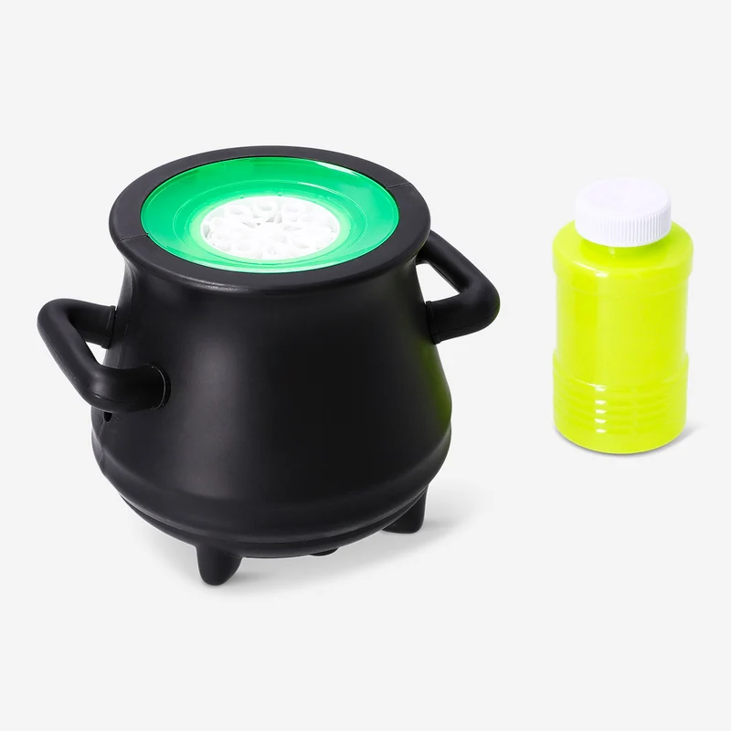 Soap bubble machine as black cauldron