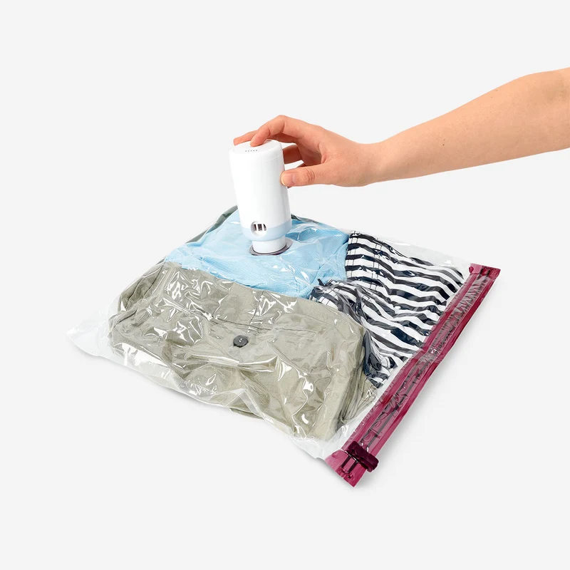 Vacuum pump with vacuum bags for clothing - 7 pcs
