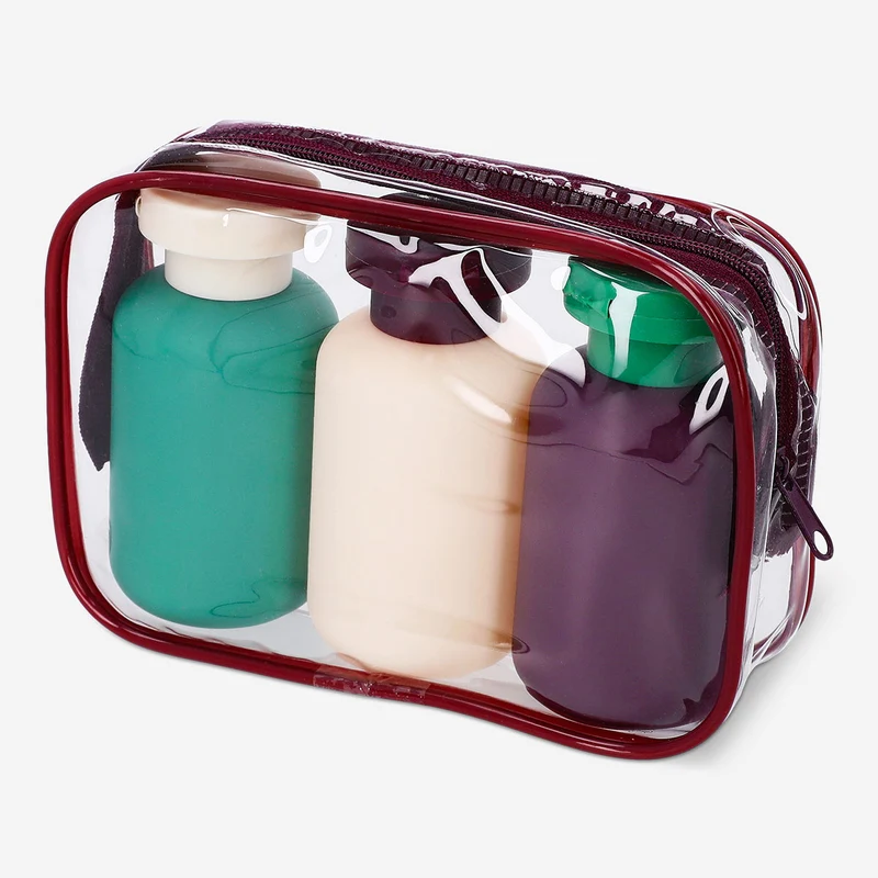 Travel set with matte bottles - 3 pcs
