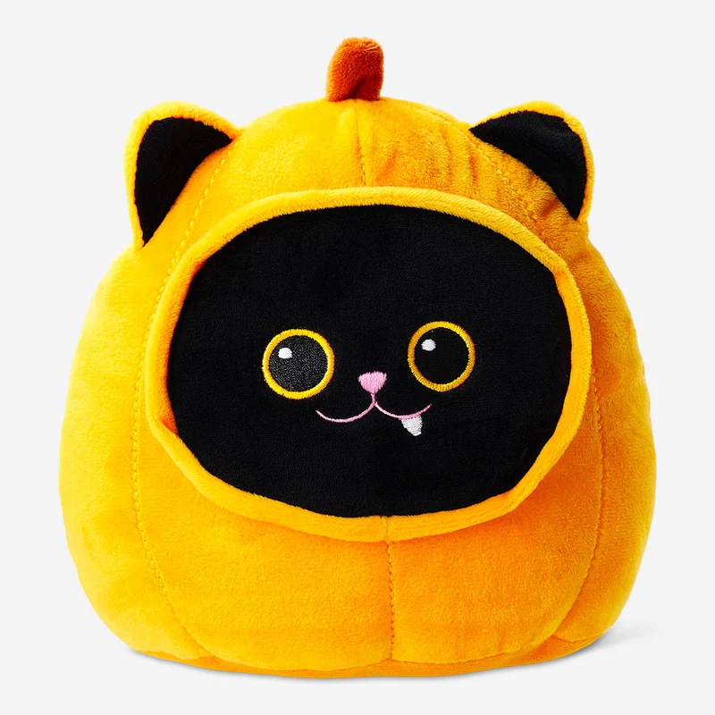 Plush toy - Black cat dressed as pumpkin