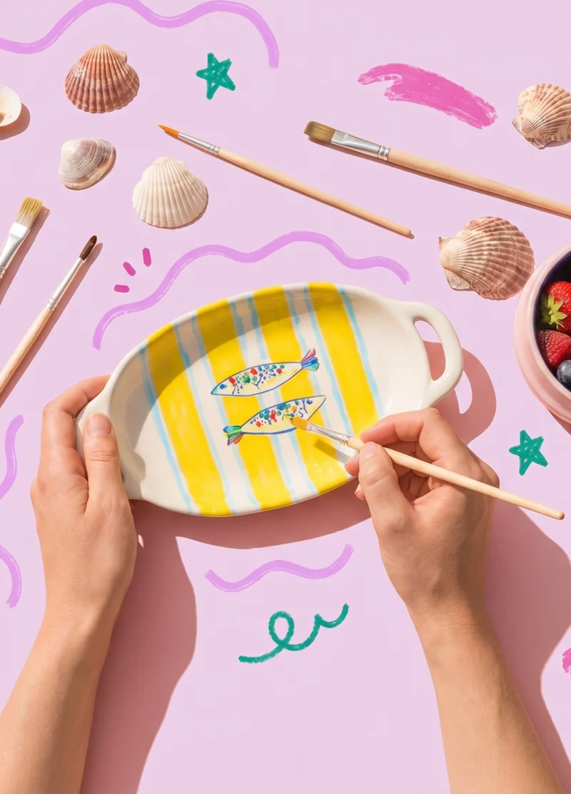 DIY ceramic tray - 15x26 cm