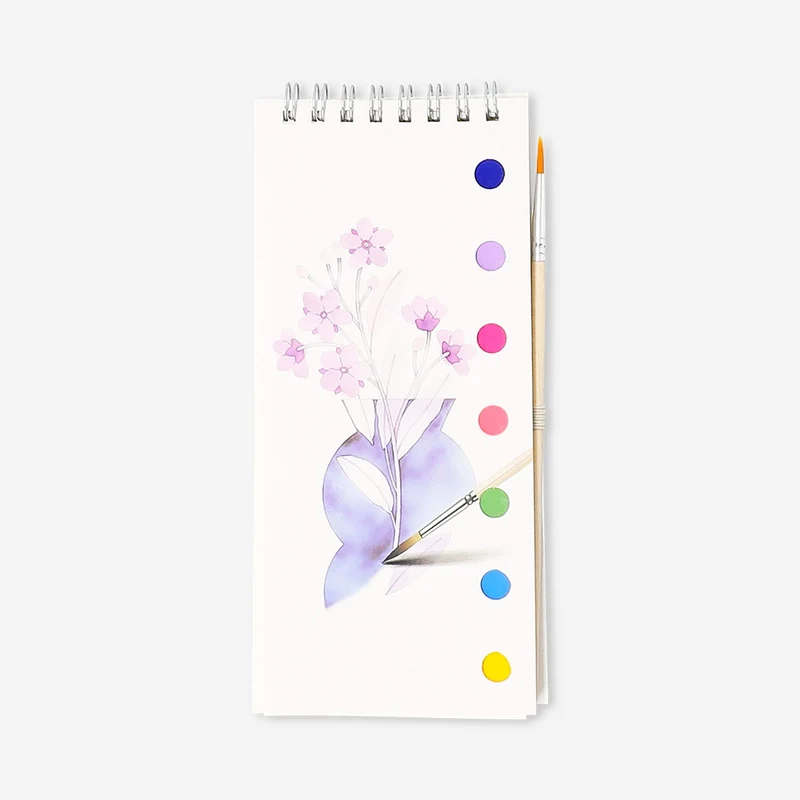 Mini water colouring book with paint