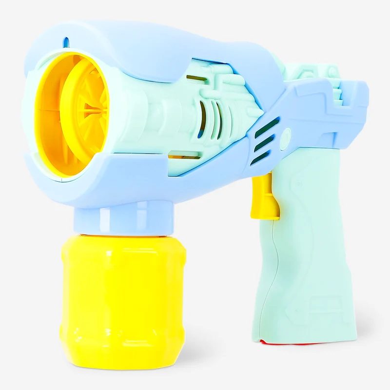 Blue soap bubble blaster