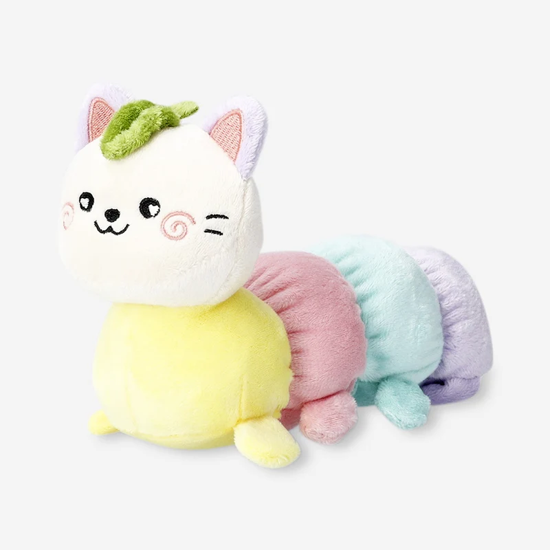 Plush toy - Cat as colourful caterpillar
