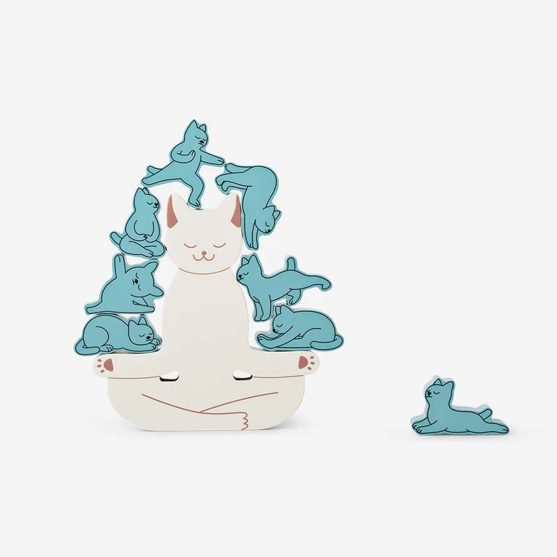 Stacking yoga cats game
