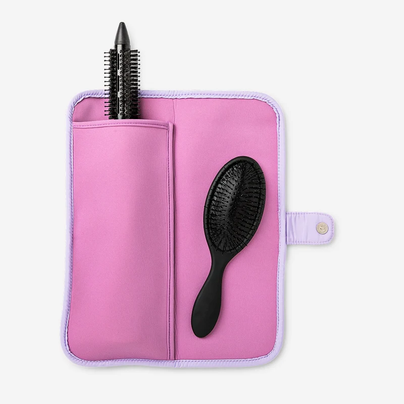 Pink organiser bag for hair tools