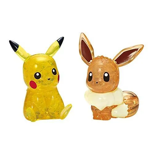 Pokémon 3D Kristallpussel Pikachu och Eevee 48 bitar