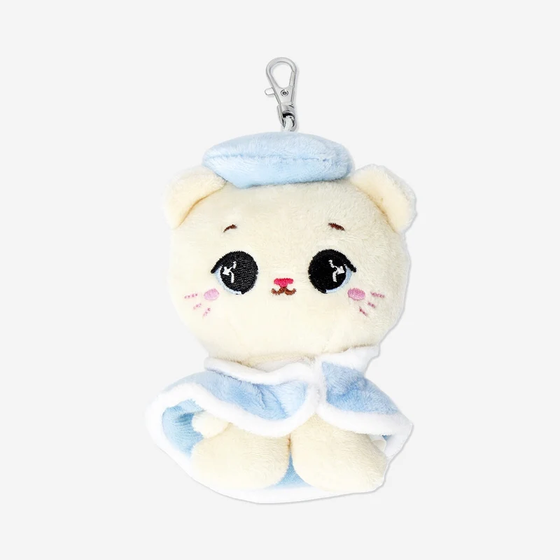 Plush toy - Cat in winter coat with key ring