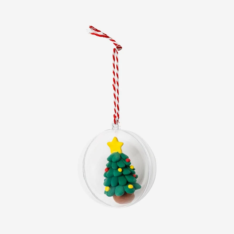 DIY Christmas bauble with light clay