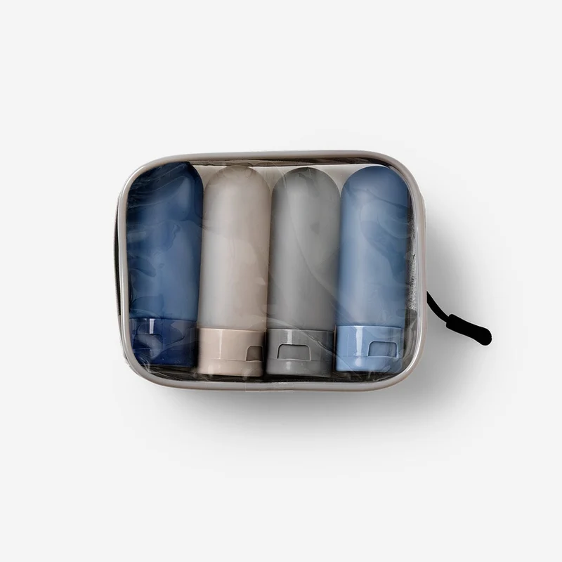 Travel set in clear bag - 4 pcs