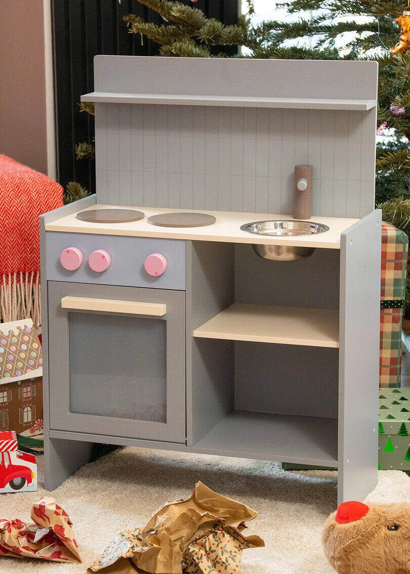 Wooden play kitchen set - 56 cm