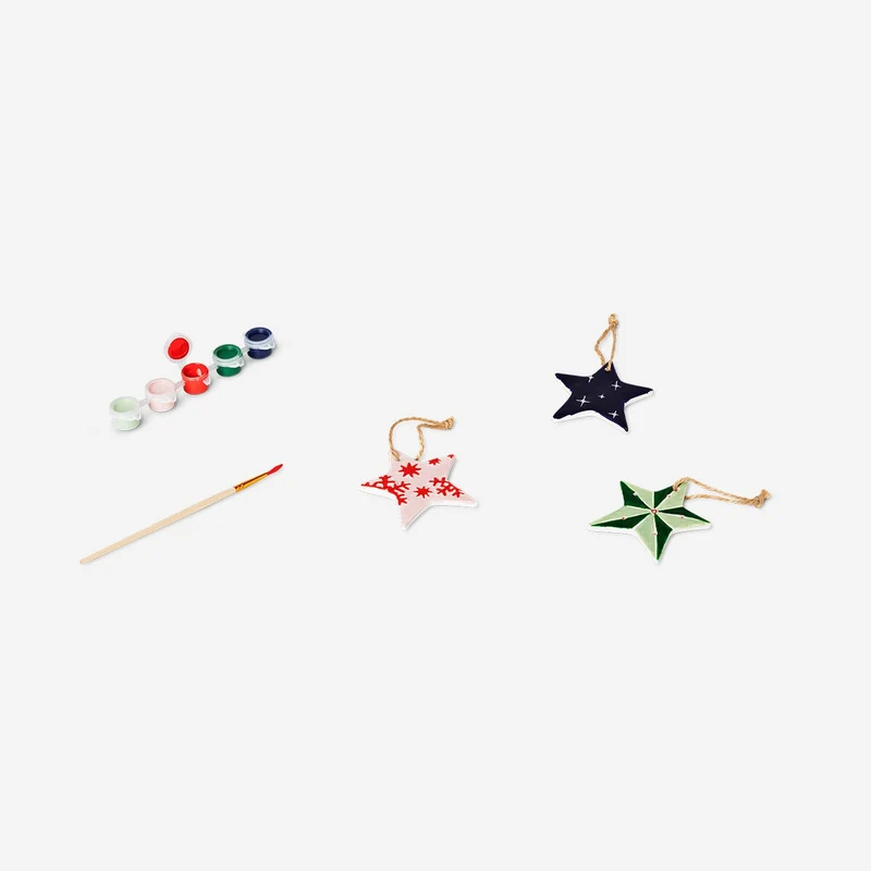 DIY ceramic star ornaments