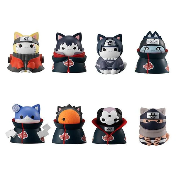 Megahouse MEGA CAT PROJEKT NARUTO Shippuden Nyaruto! Akatsuki Box med 8 delar