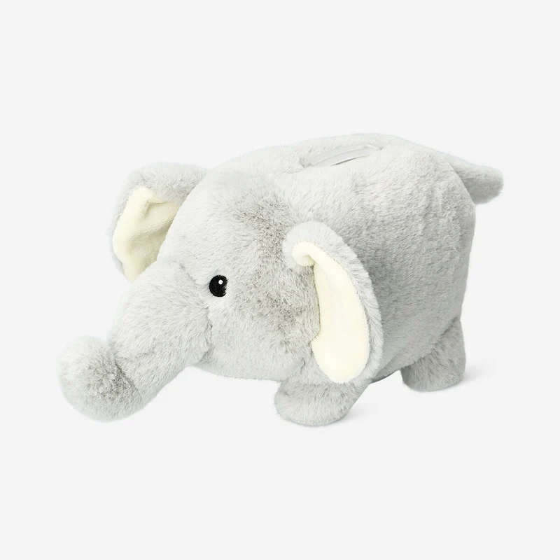 Plush elephant piggy bank