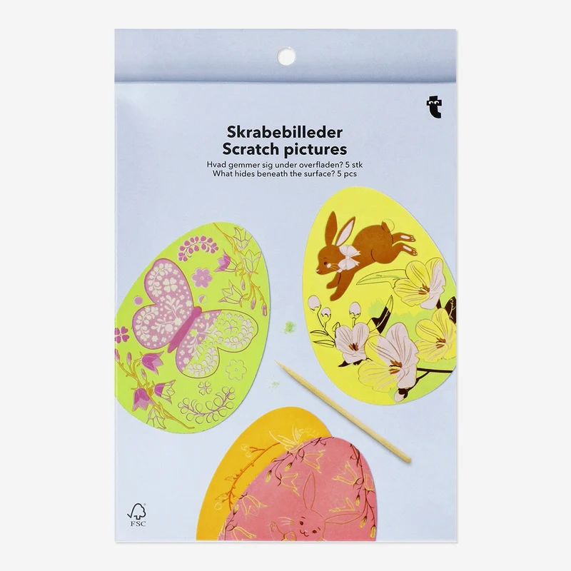 Easter egg scratch pictures - 5 pcs