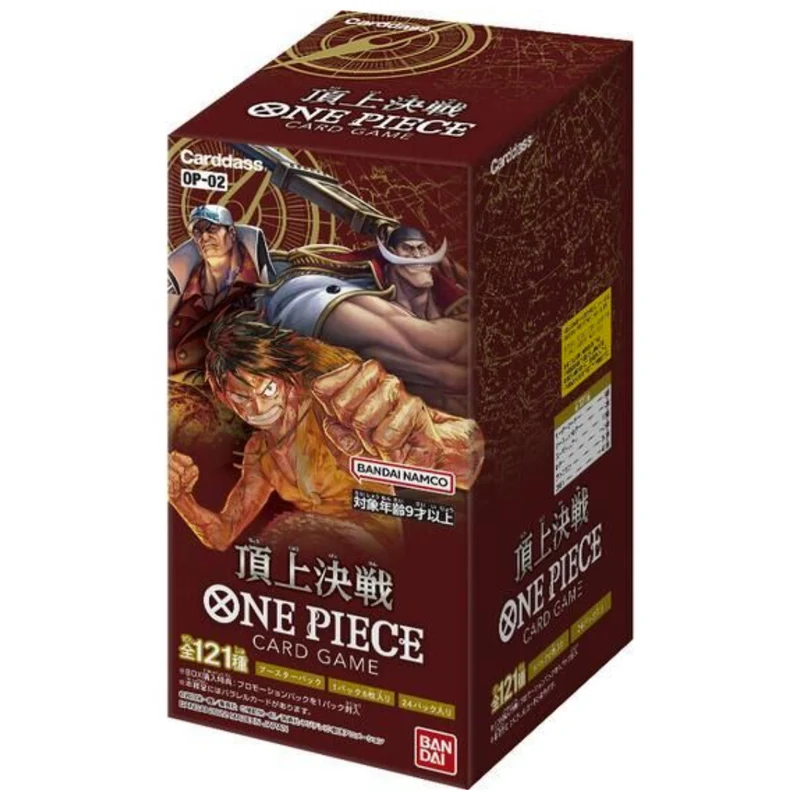 BANDAI ONE PIECE Kortspel Paramount War OP-02 Booster BOX Japan