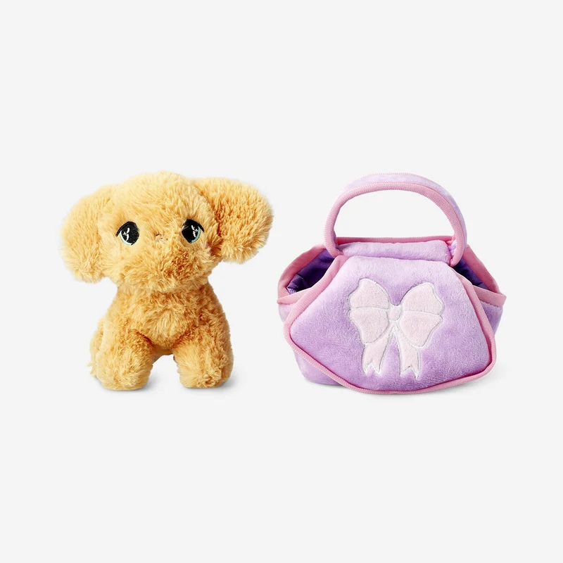CL plush dog and cat in bag
