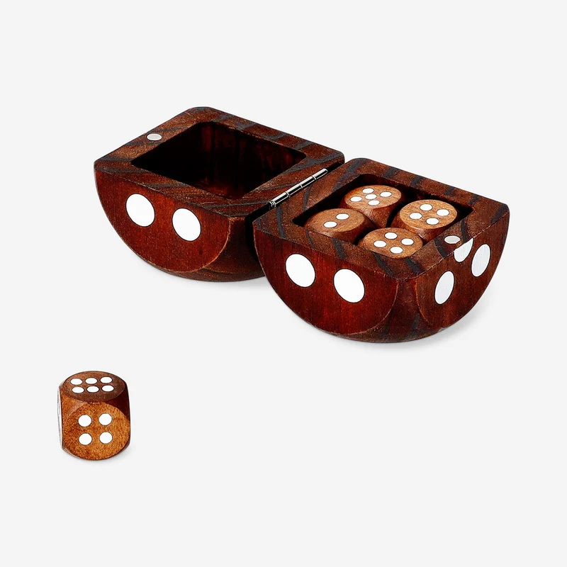 Wooden dice set