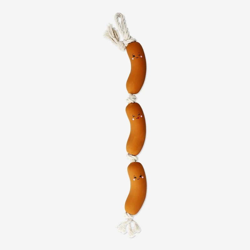 Pet toy - Sausages on a string
