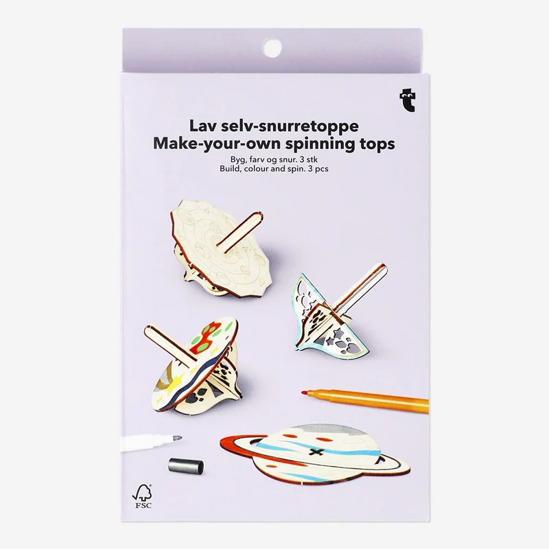 Make-your-own spinning tops. 3 pcs