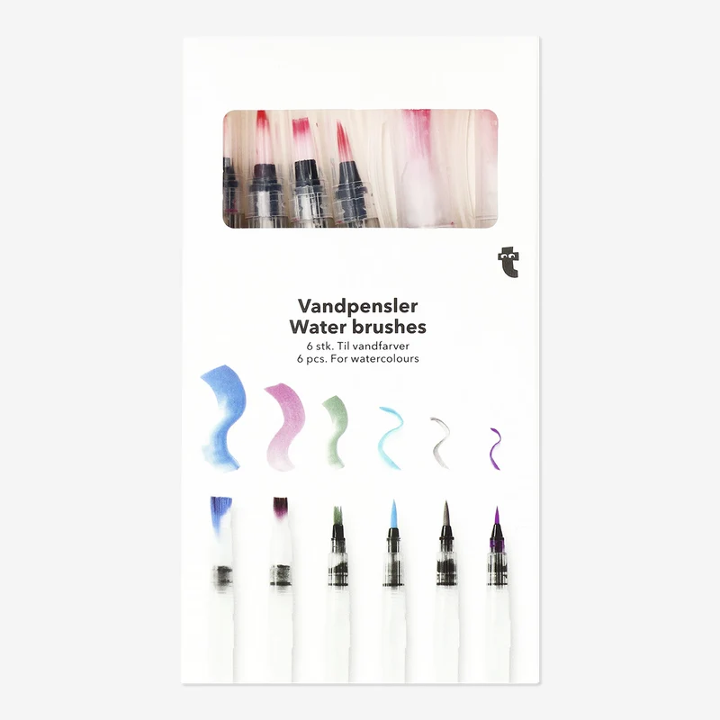Watercolour brushes. 6 pcs