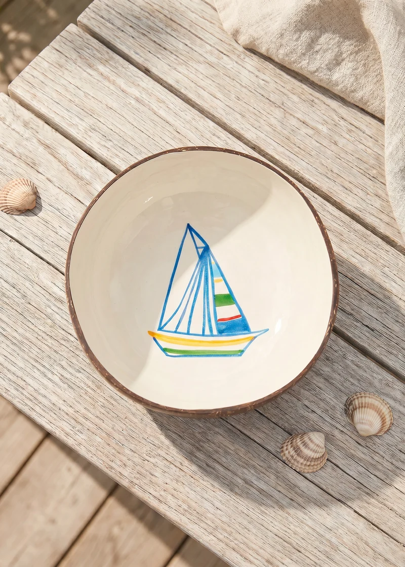 CL handpainted coconut bowls