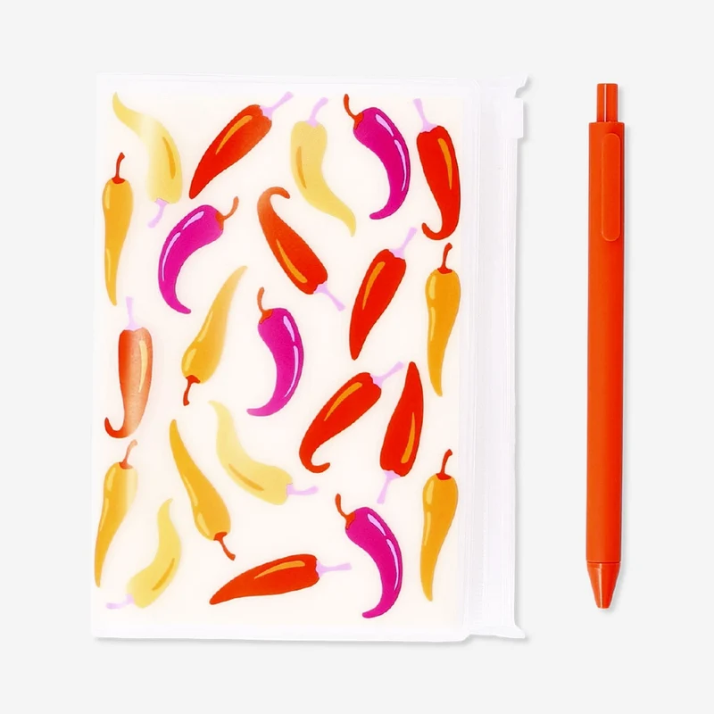 A6 notebooks with zip pocket & stickers CL