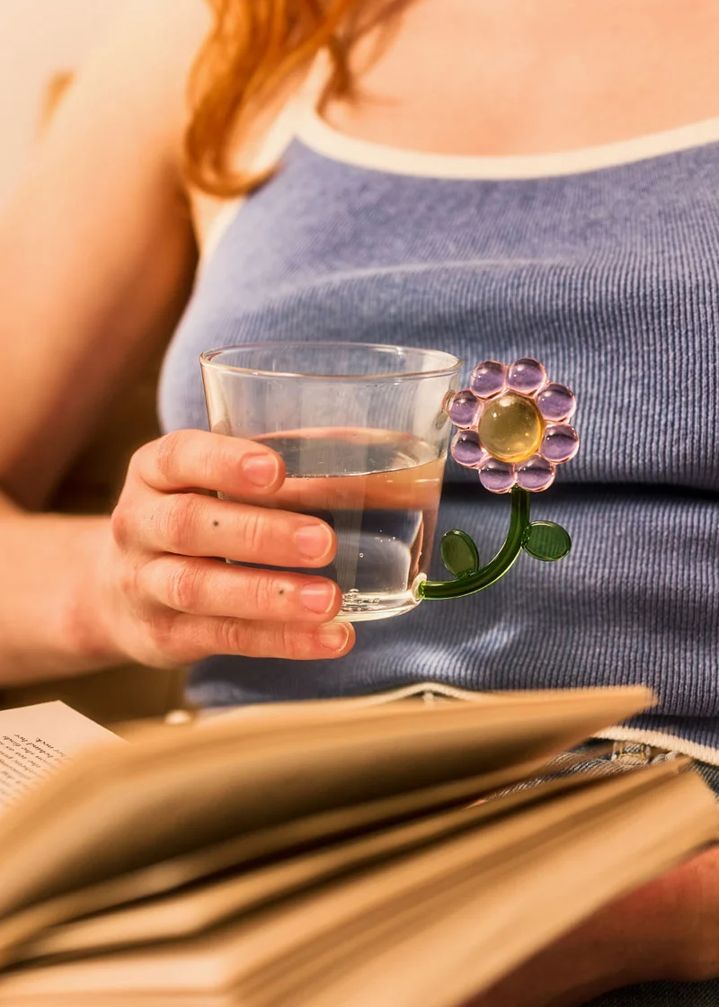 CL flower handle drinking glasses
