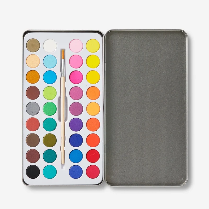 Watercolours. 36 colours