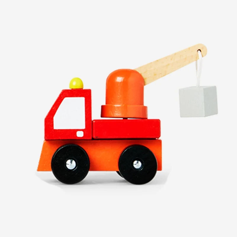 Wooden construction car