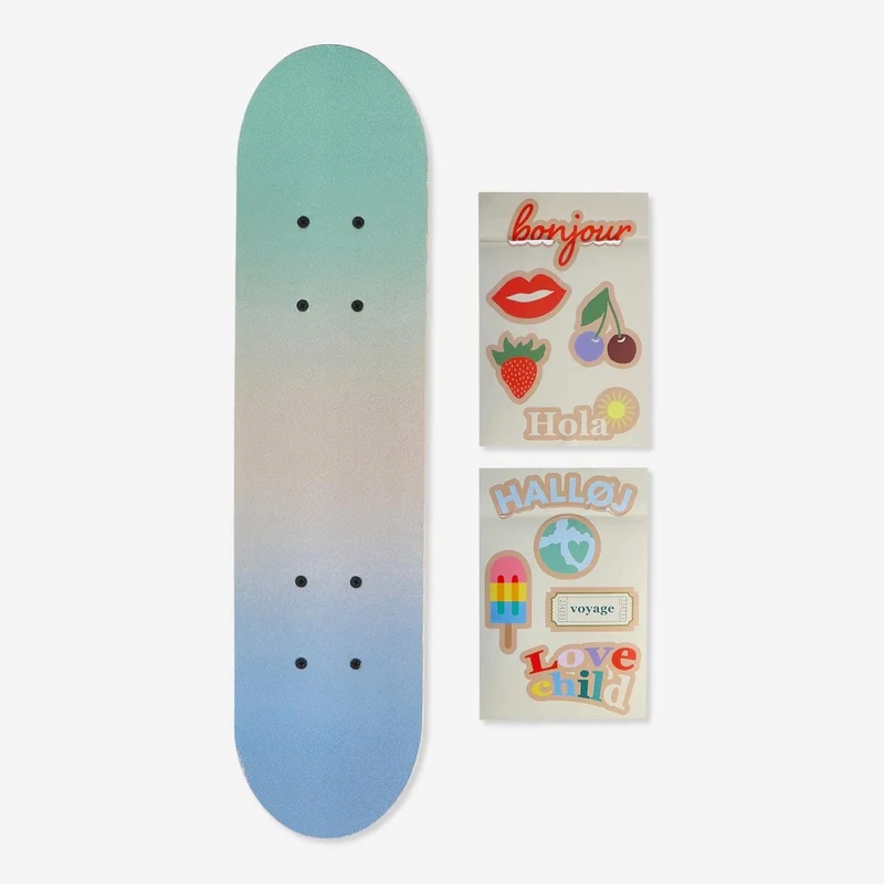 Skateboard. With stickers