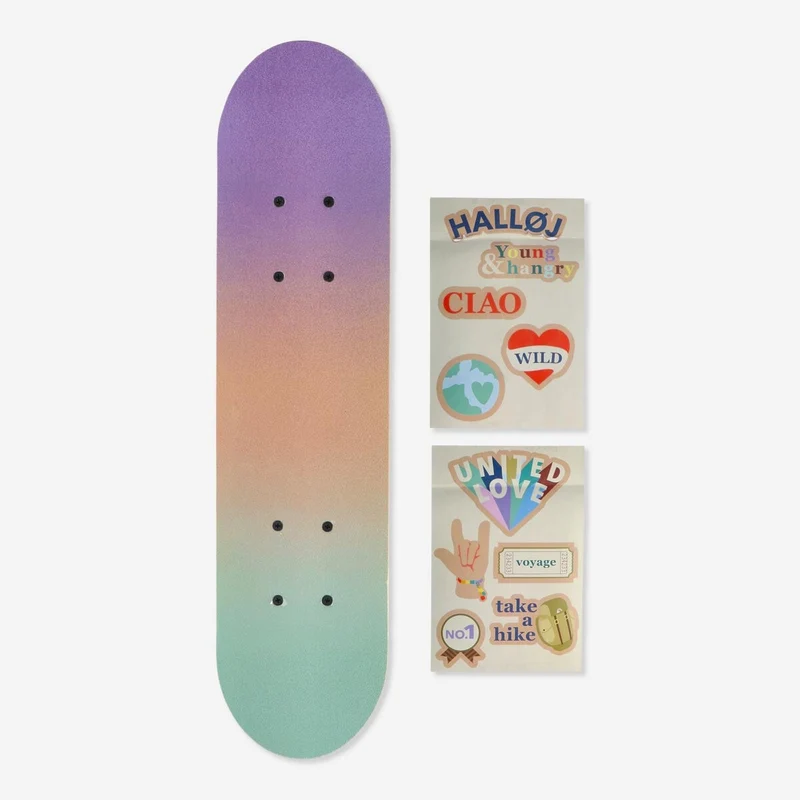 Skateboard. With stickers