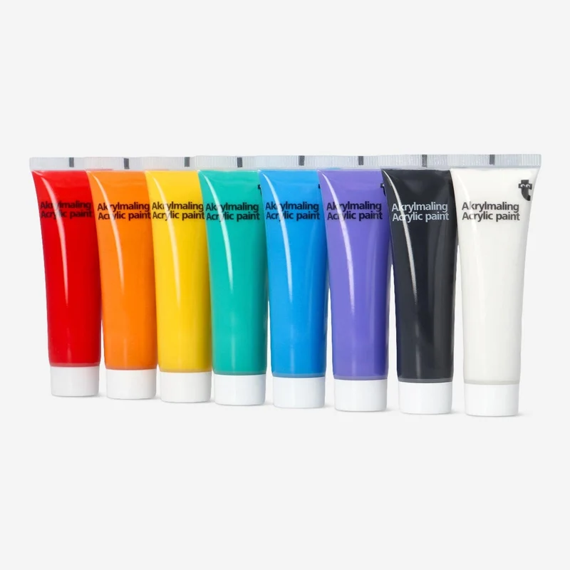 Acrylic paint. 8 pcs
