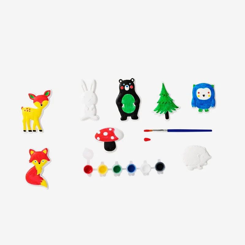 Paint-your-own animals. 8 pcs