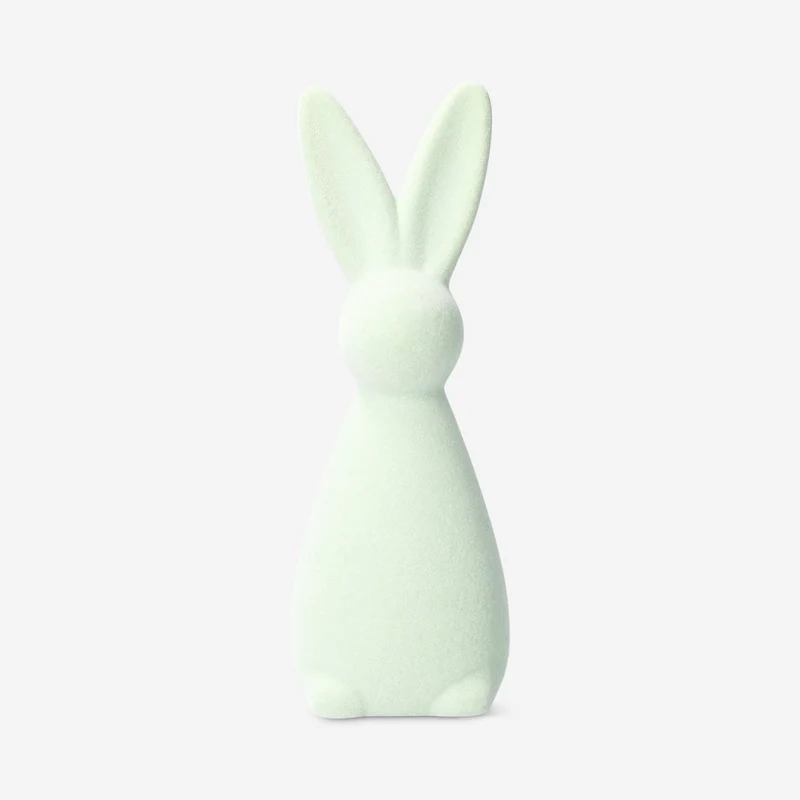 Decorative flock rabbit