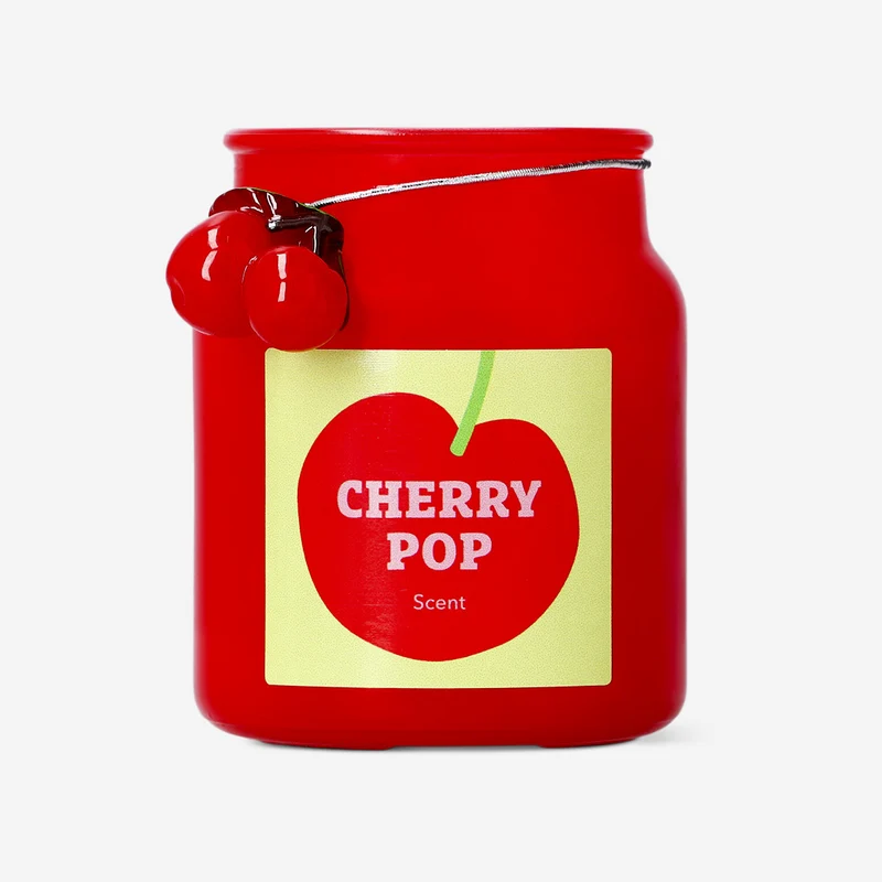 CL scented candles in milky glass
