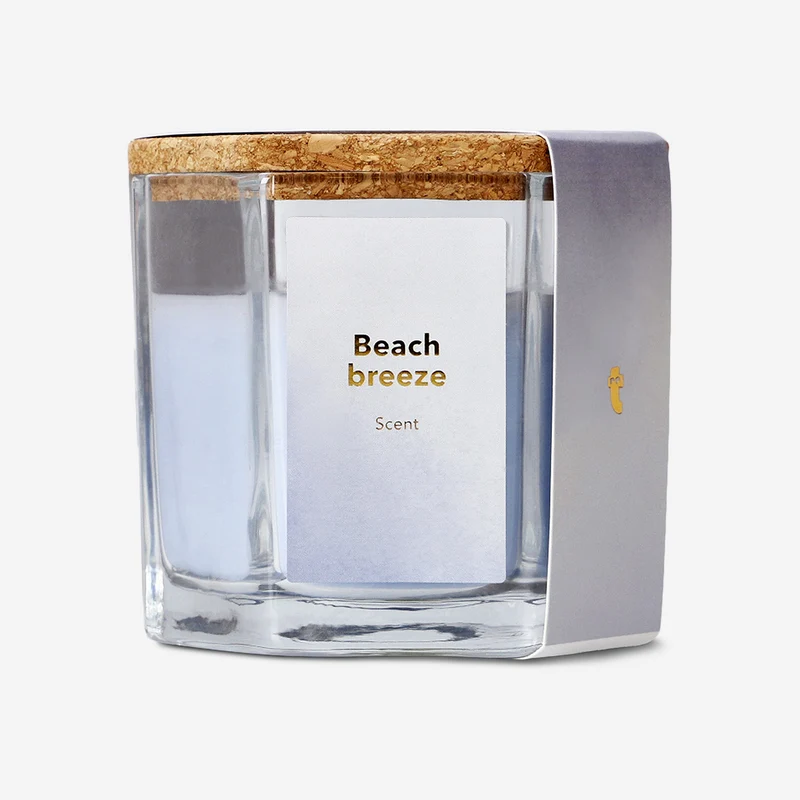 CL scented candles in glass with cork lid