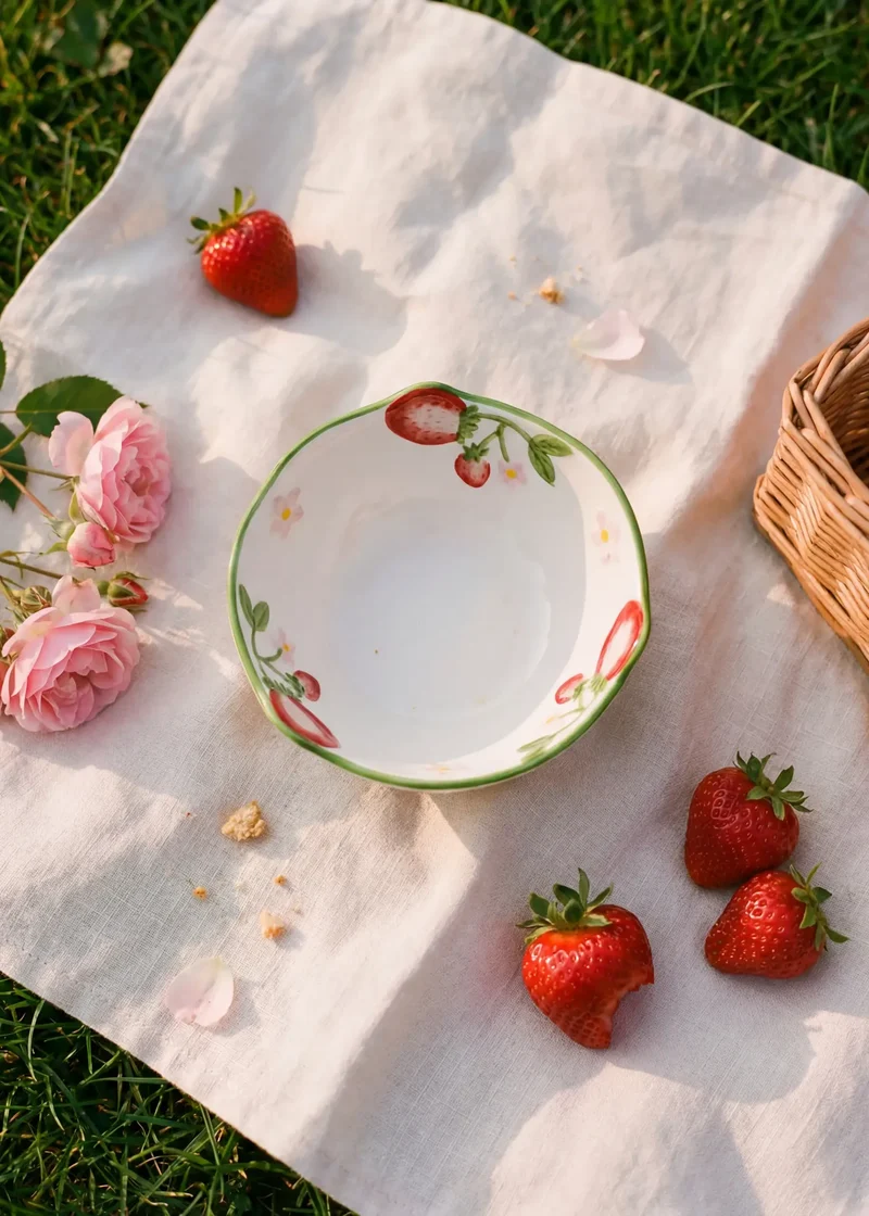 CL ceramics with embossed strawberries