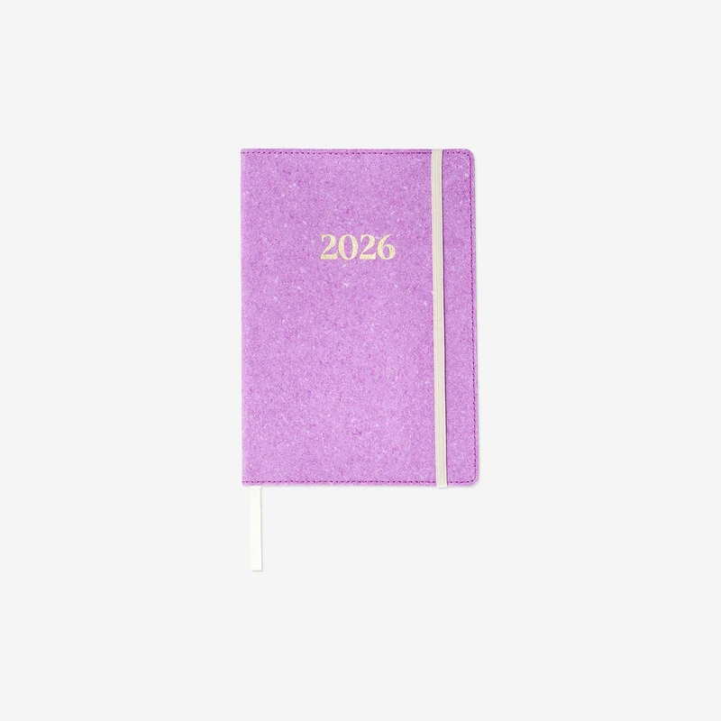 CL 2026 A5 week purple recycled leather