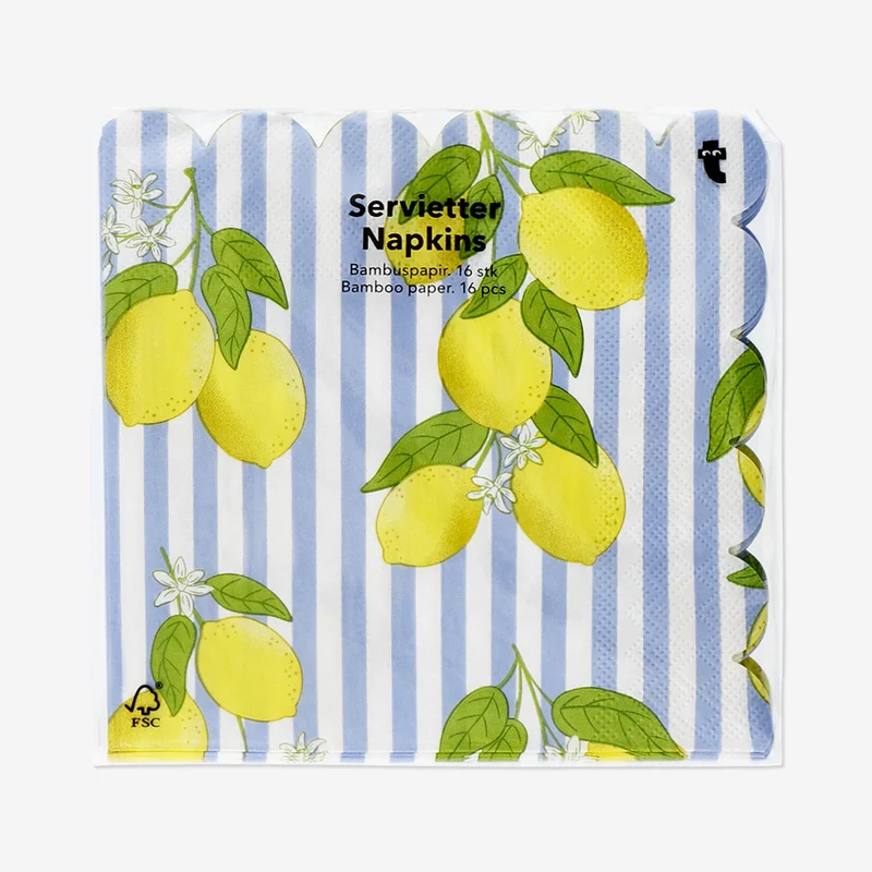 Summer napkins scallop edge 16 pcs CL
